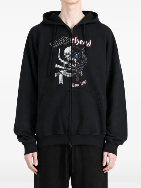 VETEMENTS x Motorhead zip-up hoodie