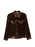 Pierre-Louis Mascia Kandox velvet-effect denim jacket