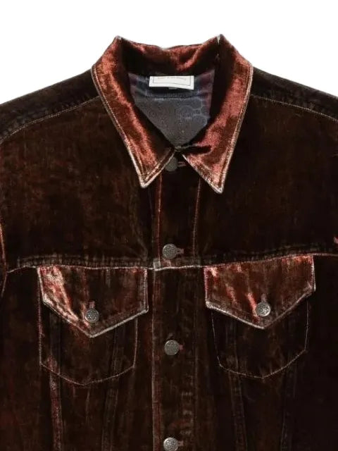 Pierre-Louis Mascia Kandox velvet-effect denim jacket