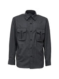 Caruso button-up flap-pocket overshirt