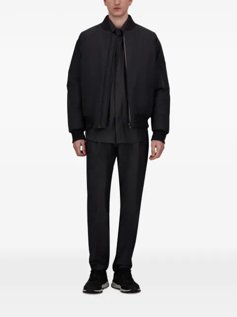 Herno water-repellent flannel bomber jacket