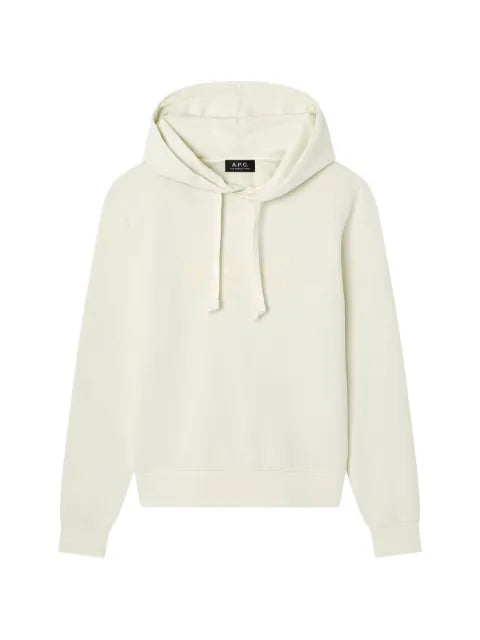 A.P.C. logo-flocked hoodie