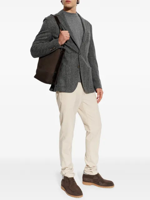 Eleventy herringbone-pattern blazer
