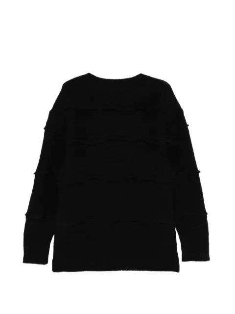 Yohji Yamamoto relief-knit v-neck cardigan