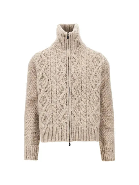 Piacenza Cashmere cable-knit zip-up cardigan