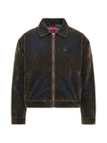 KidSuper flocked logo-patch jacket