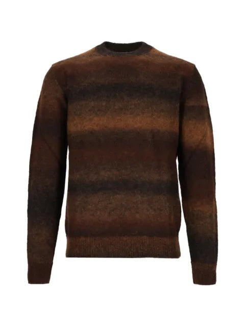 Corneliani gradient-stripe knitted sweater