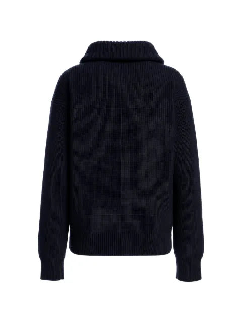 Malo ribbed half-zip sweater