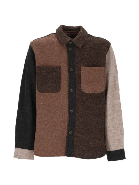 Les Deux colour-block wool overshirt