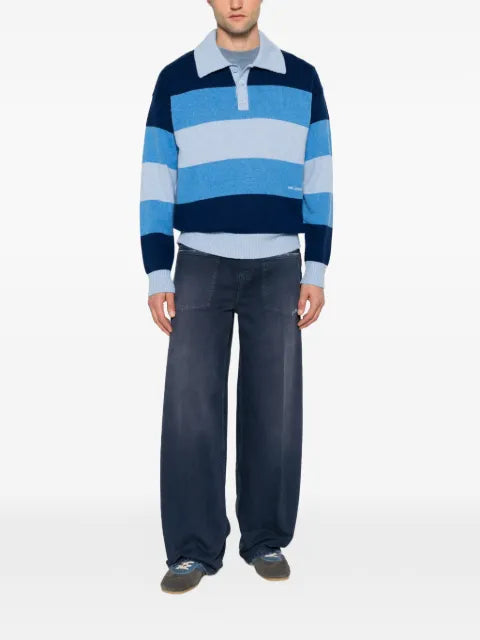 Axel Arigato striped polo-collar sweater