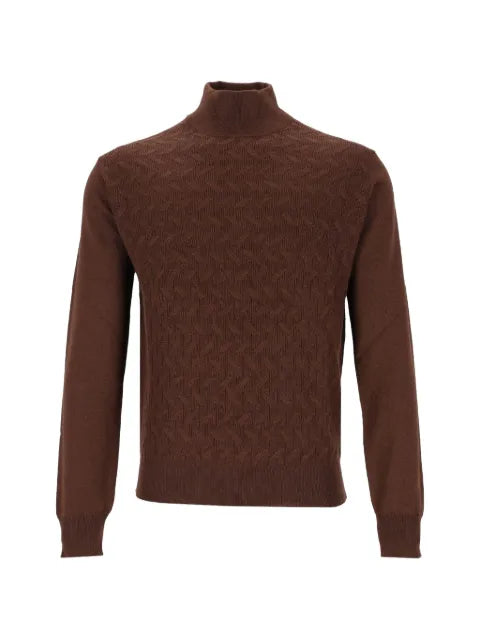 Corneliani intarsia-knit high-neck sweater