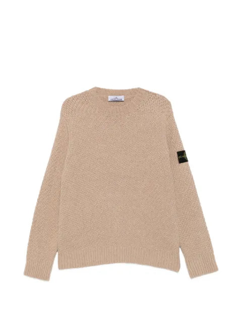 Stone Island Compass patch waffle-knit sweater