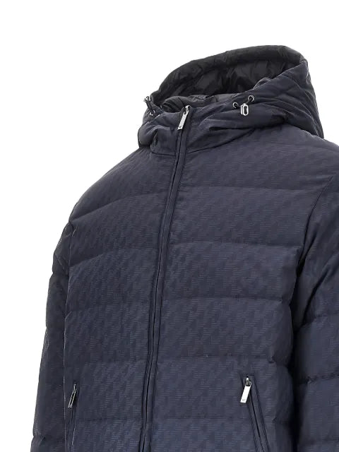 Emporio Armani logo-print hooded padded jacket