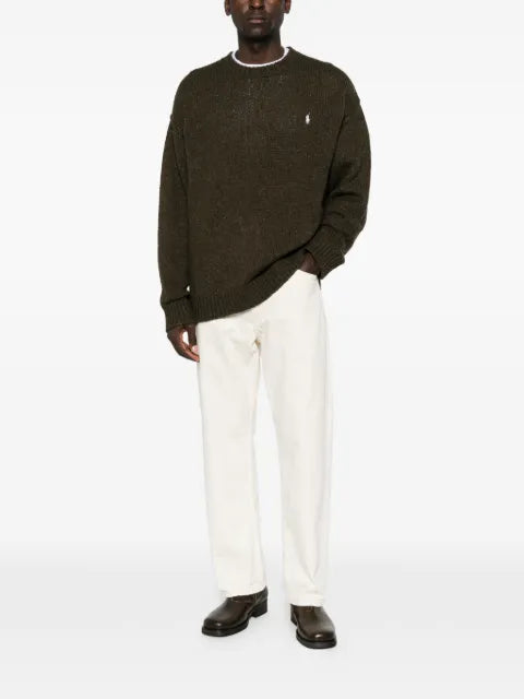 Polo Ralph Lauren logo-embroidered ribbed-knit sweater