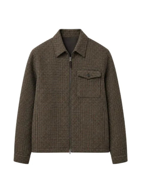HARTFORD Dandy houndstooth-pattern zip-up jacket
