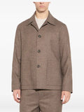 Paolo Pecora melange-effect button-up jacket