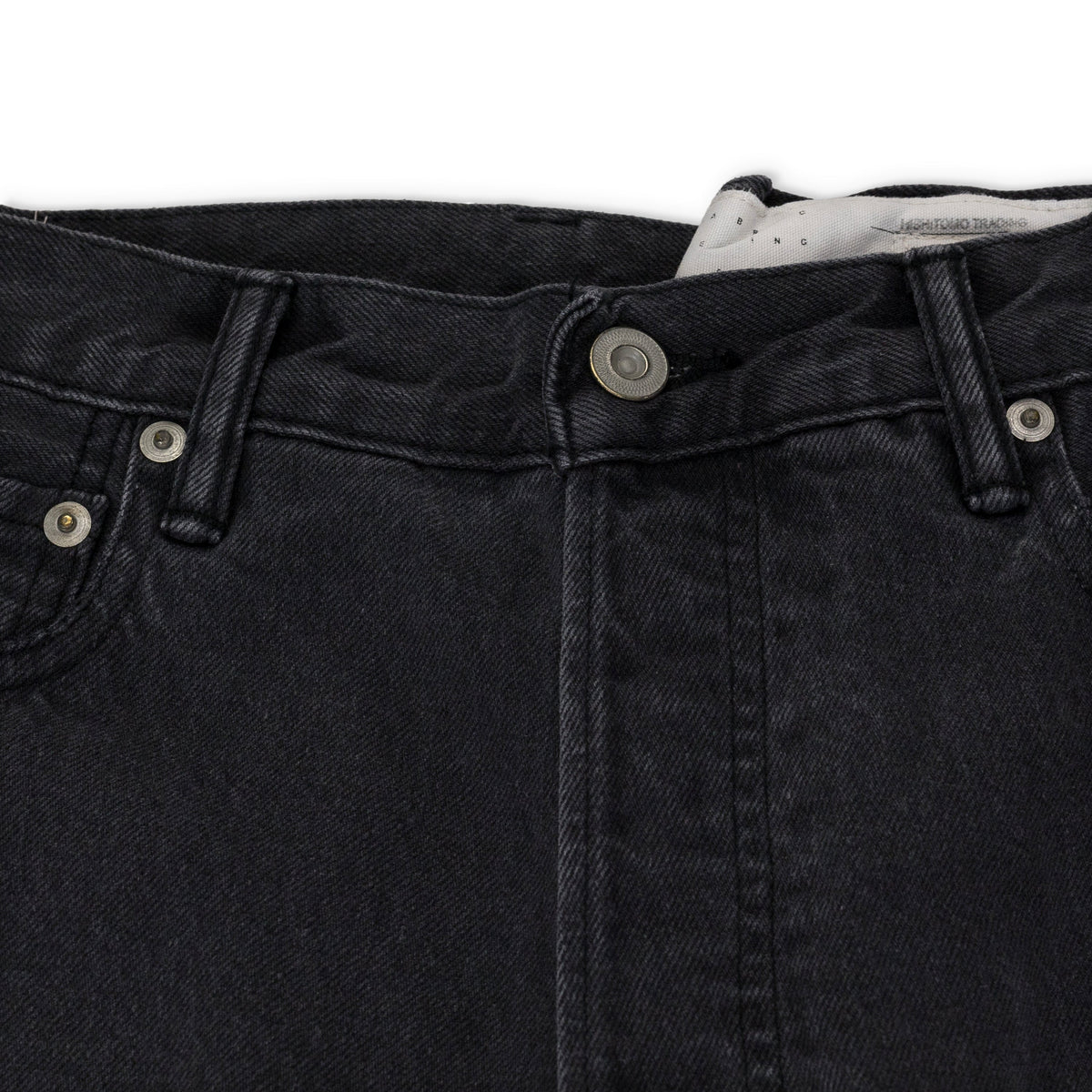 Black Crossed Denim Pants