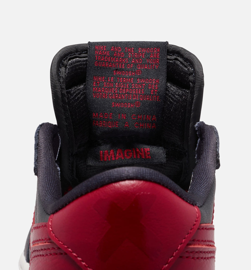 Air Jordan 1 Retro Low OG Banned Grade School Shoes - Black Varsity Red White