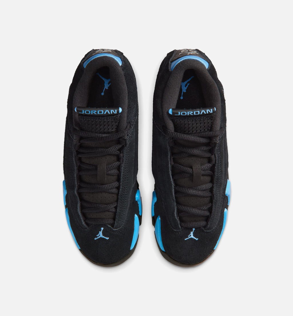 Air Jordan 14 Retro Black University Blue Grade School Shoes - Black/White/University Blue