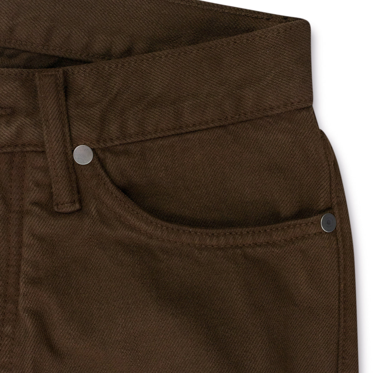 Brown Classic Denim Straight-fit Jeans