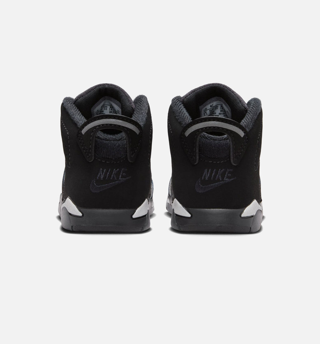 Air Jordan 6 Cap & Gown Baby & Toddler Sneakers - Black / Reflective Silver