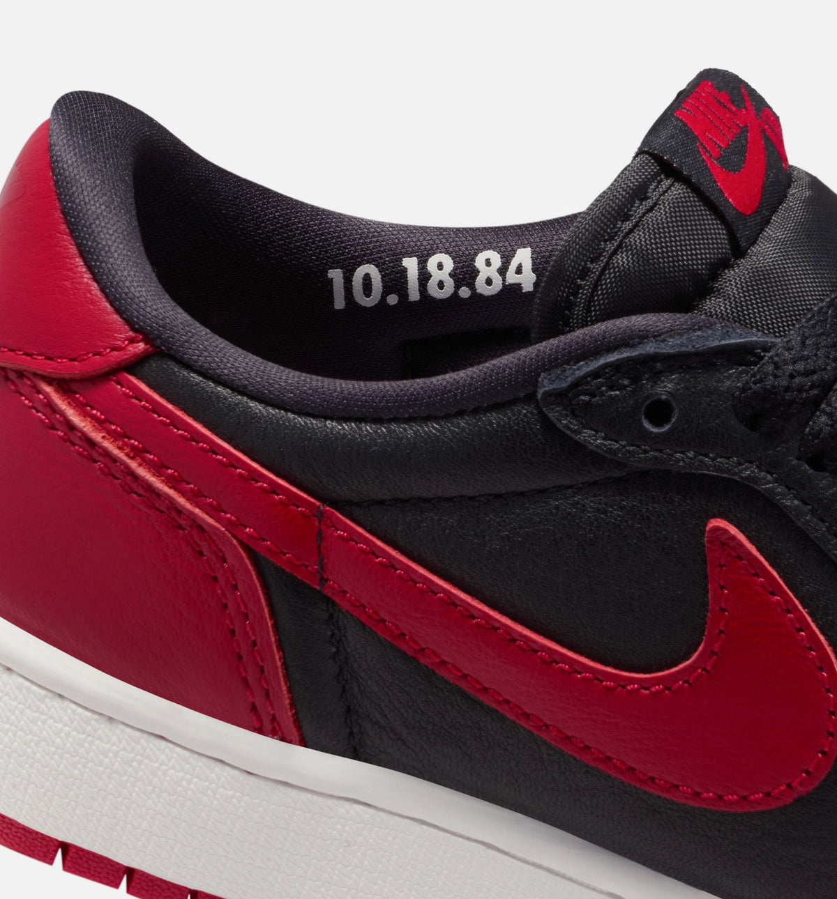 Air Jordan 1 Retro Low OG Banned Grade School Shoes - Black Varsity Red White