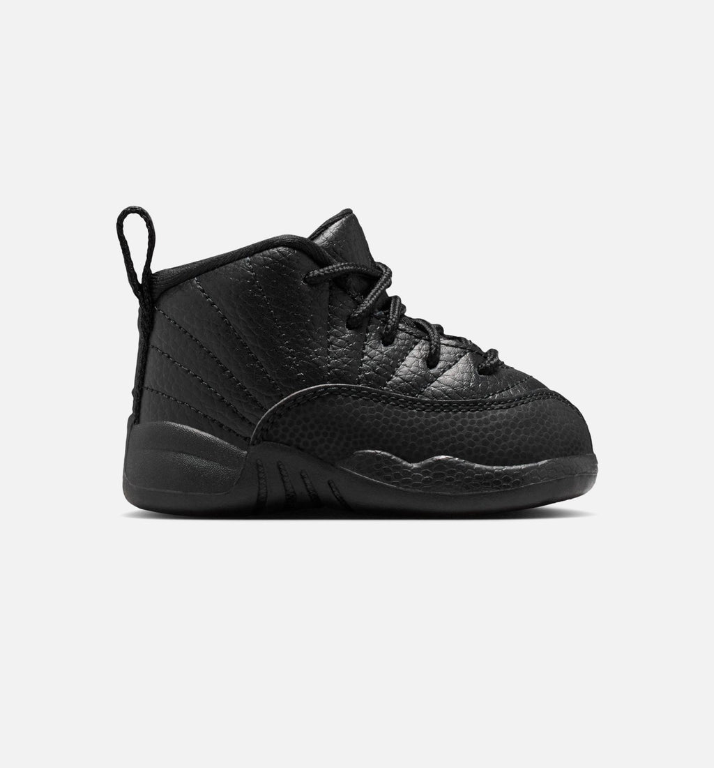 Air Jordan 12 Retro Bloodline Infant & Toddler Lifestyle Shoes - Black/Varsity Red