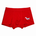 Thom Browne Style Men's Cotton Boxer Briefs with Signature Four-Bar Detail