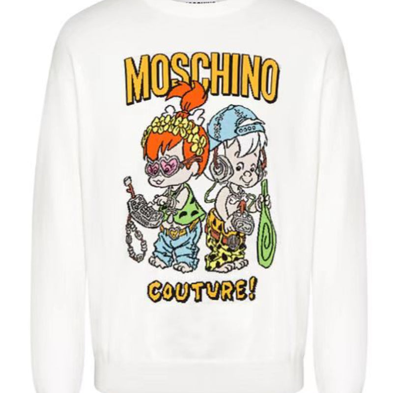 Moschino Hoodie Autumn And Winter Men'S And Women'S Printed Sweater
