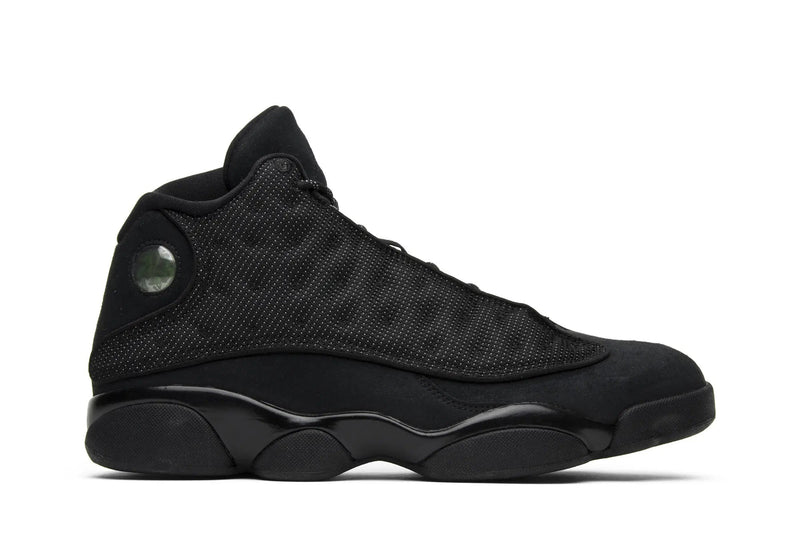 Air Jordan 13 Retro 'Black Cat' – All-Black Panther Sneaker with Holographic Eye & Paw Print Outsole