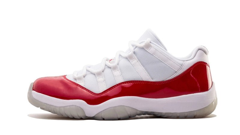 Air Jordan 11 Retro Low 'Cherry' – White & Varsity Red AJ11 Low with Patent Leather & Clean Summer Energy