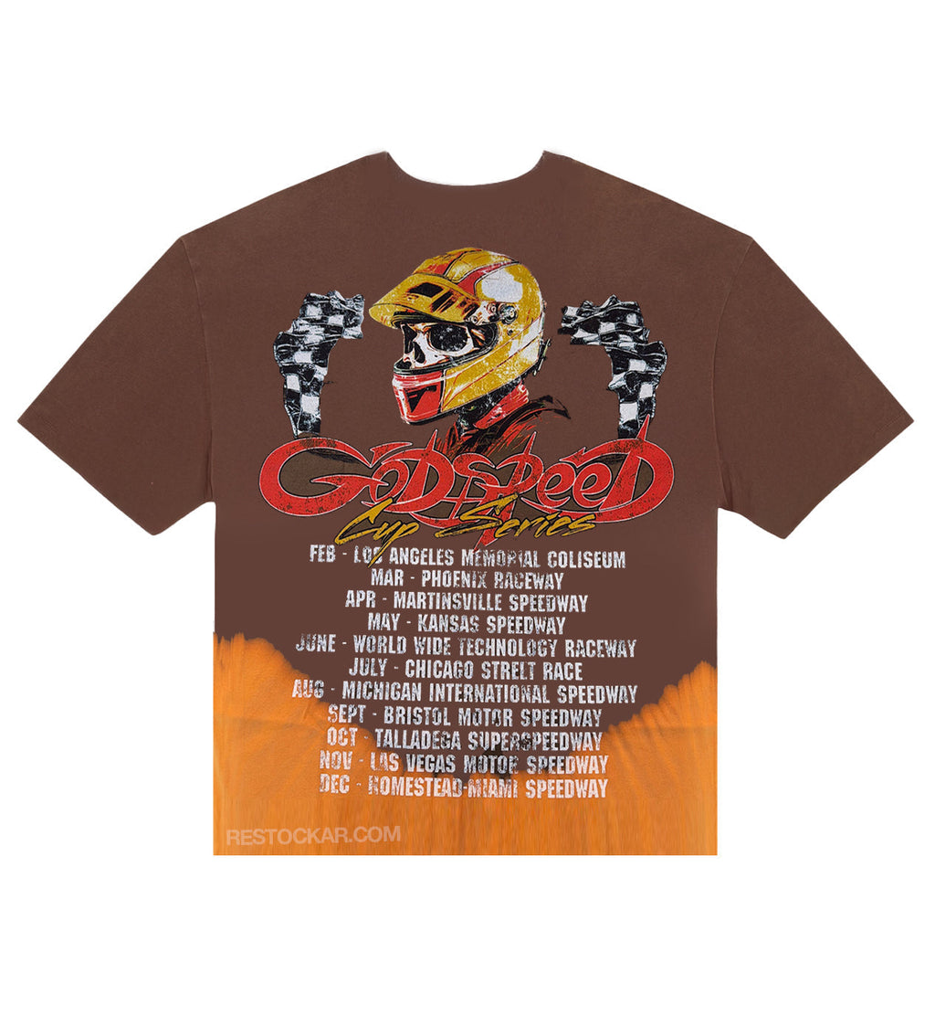 Godspeed FTW Tee Brown Bleached Wash