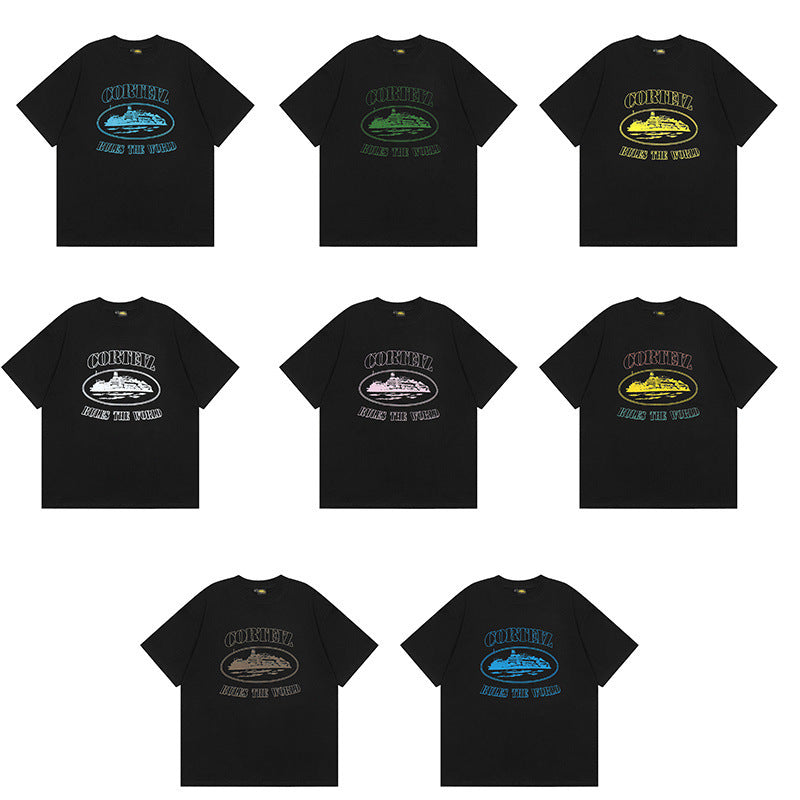 Corteiz Circle Logo Graphic Oversized Tee Streetwear Unisex