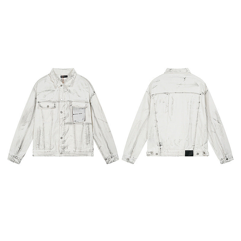 Purple Brand Loose Fit Distressed Denim Jacket Unisex