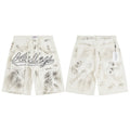 Vale Forever Off White Vintage Graffiti Denim Shorts