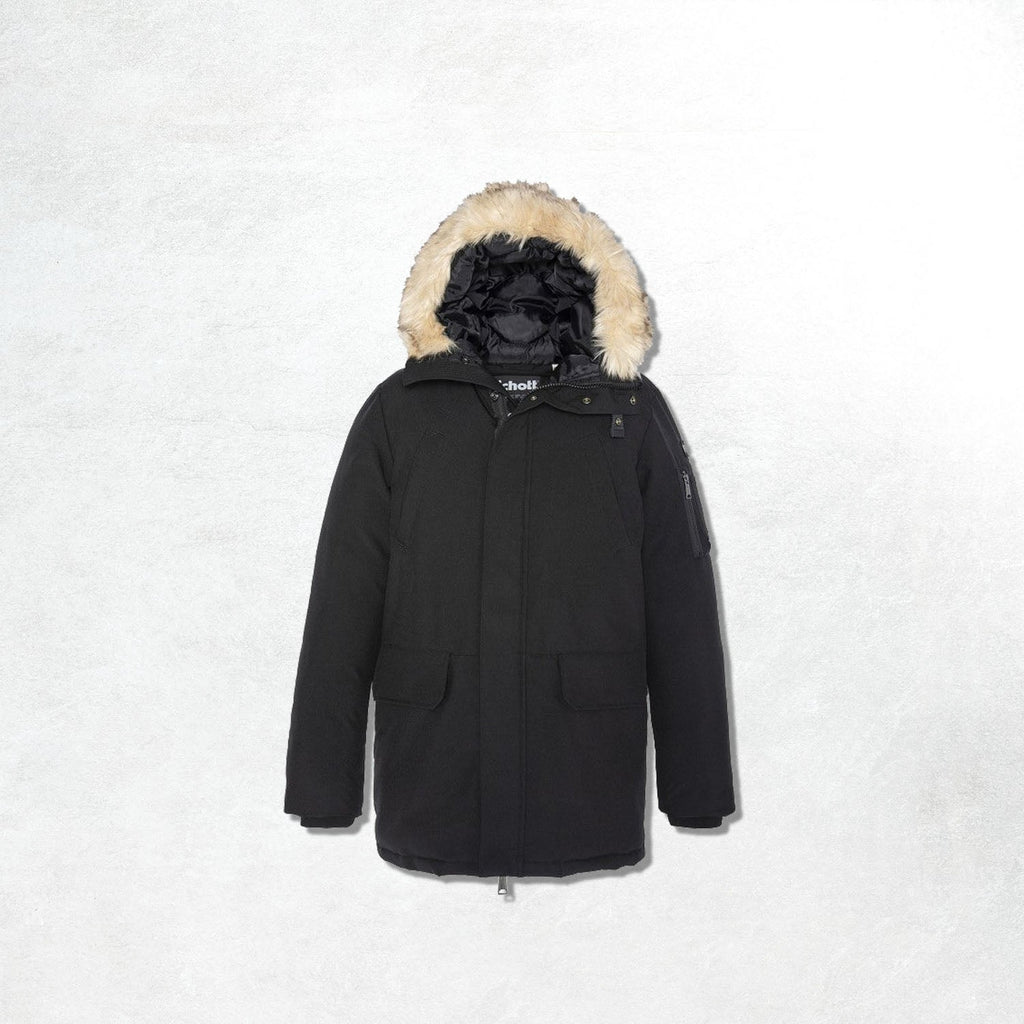 Schott Nelson20 Parka Jacket: Black