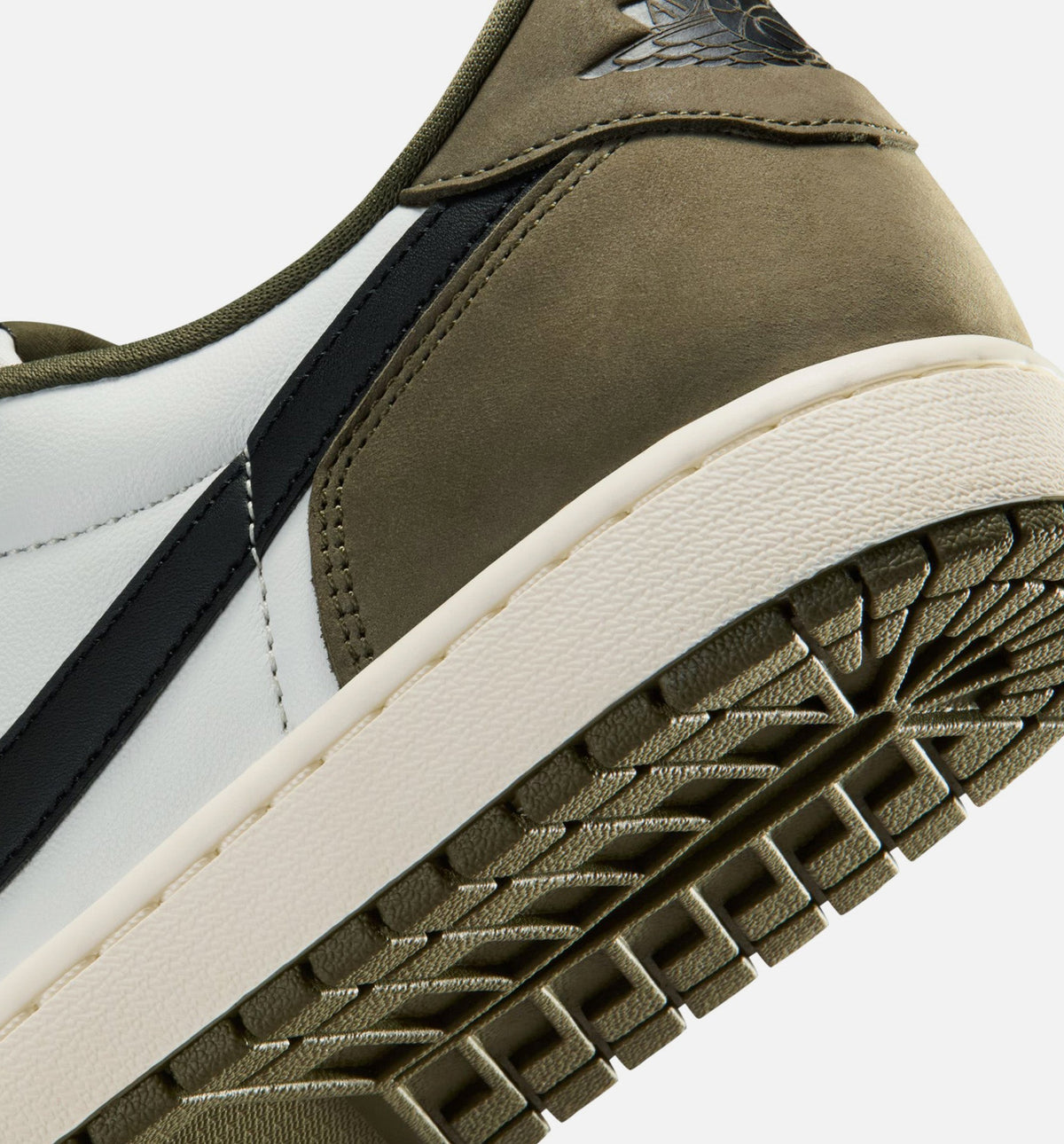 Air Jordan 1 Low OG Mens Lifestyle Shoe - Medium Olive/Black/Summit White/Sail