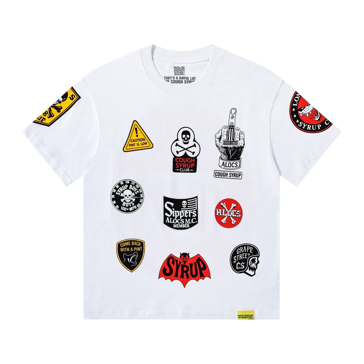 THAT'S A AWFUL LOT OF COUGH SYRUP Patch Graphic Short-Sleeve T-Shirt