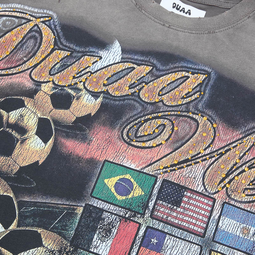 DUAA WC 93 Soccer Flag Distressed Graphic T-Shirt