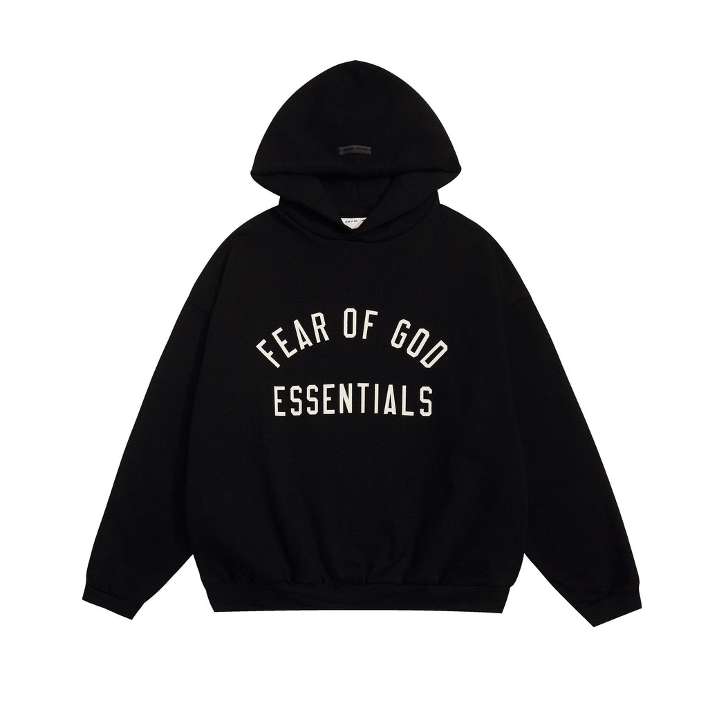 Fear of God Essentials Arched Graphic Hoodie in Black