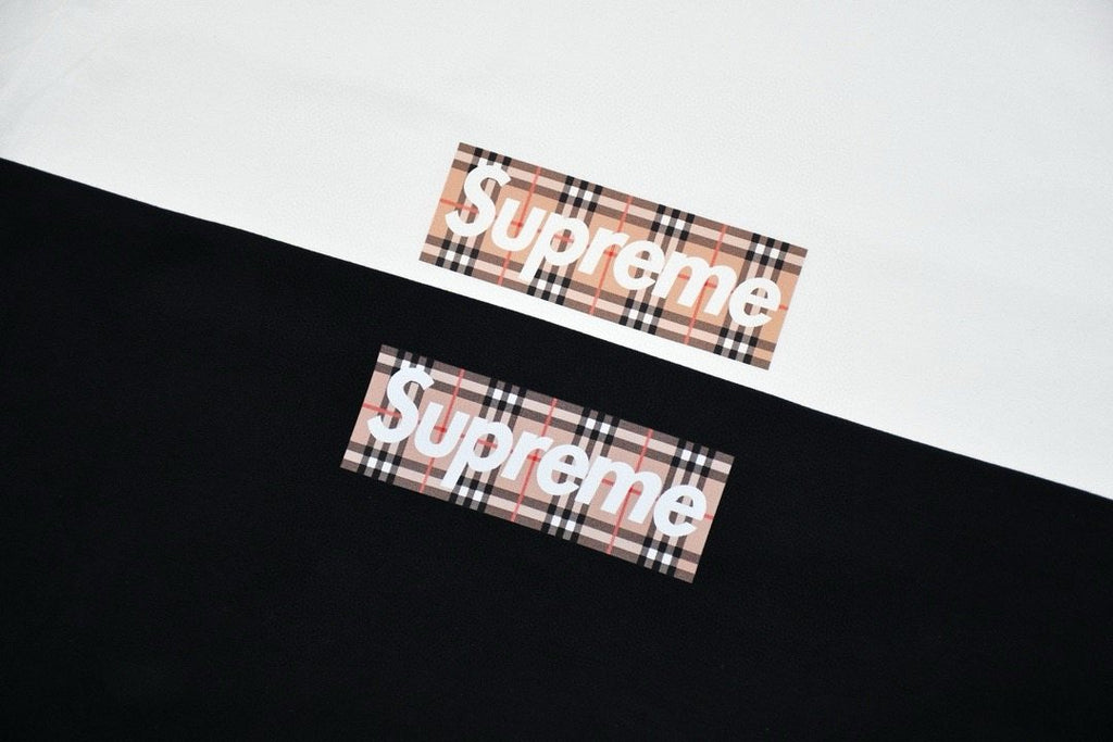 Supreme Plaid Box-Logo Graphic T-Shirt