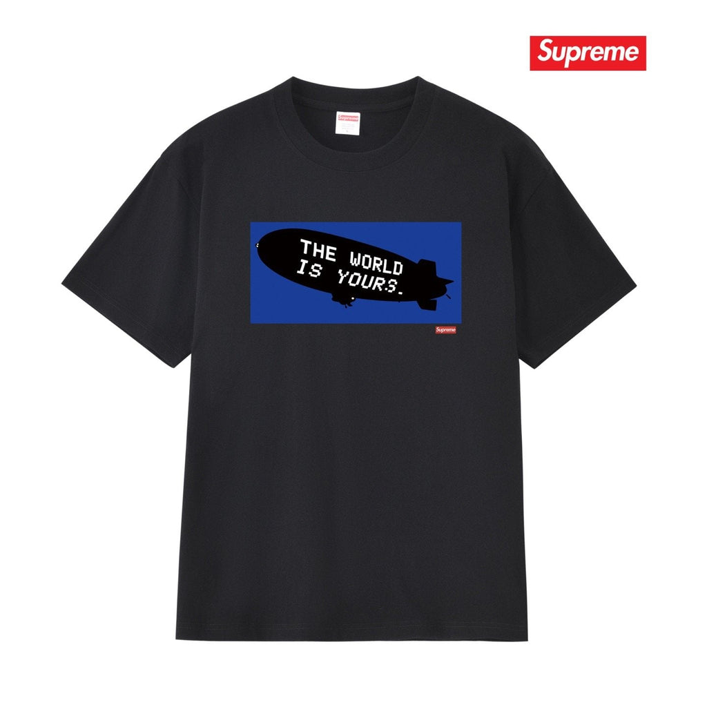 Supreme Blue Rectangle Brush Graphic T-Shirt