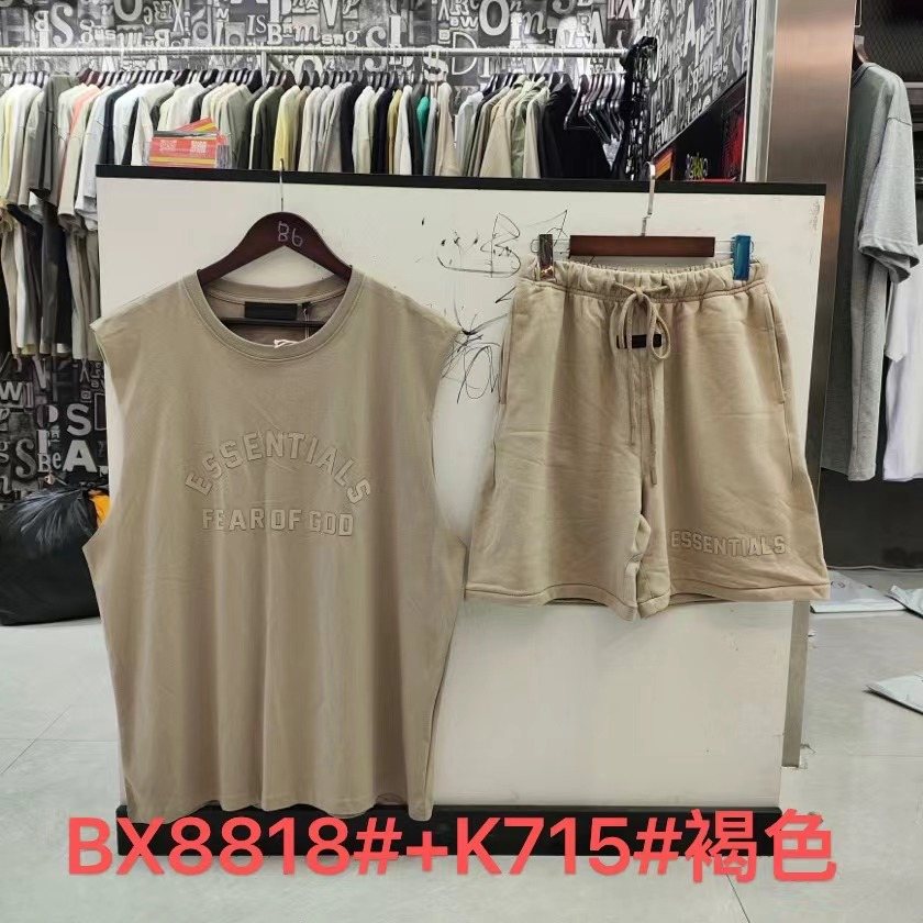 ESSENTIALS Graphic Sleeveless Top & Shorts Matching Set