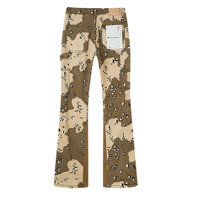 Purple Brand Tan Camo Five-Pocket Pants
