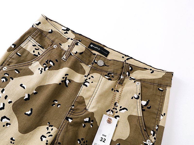 Purple Brand Tan Camo Five-Pocket Pants