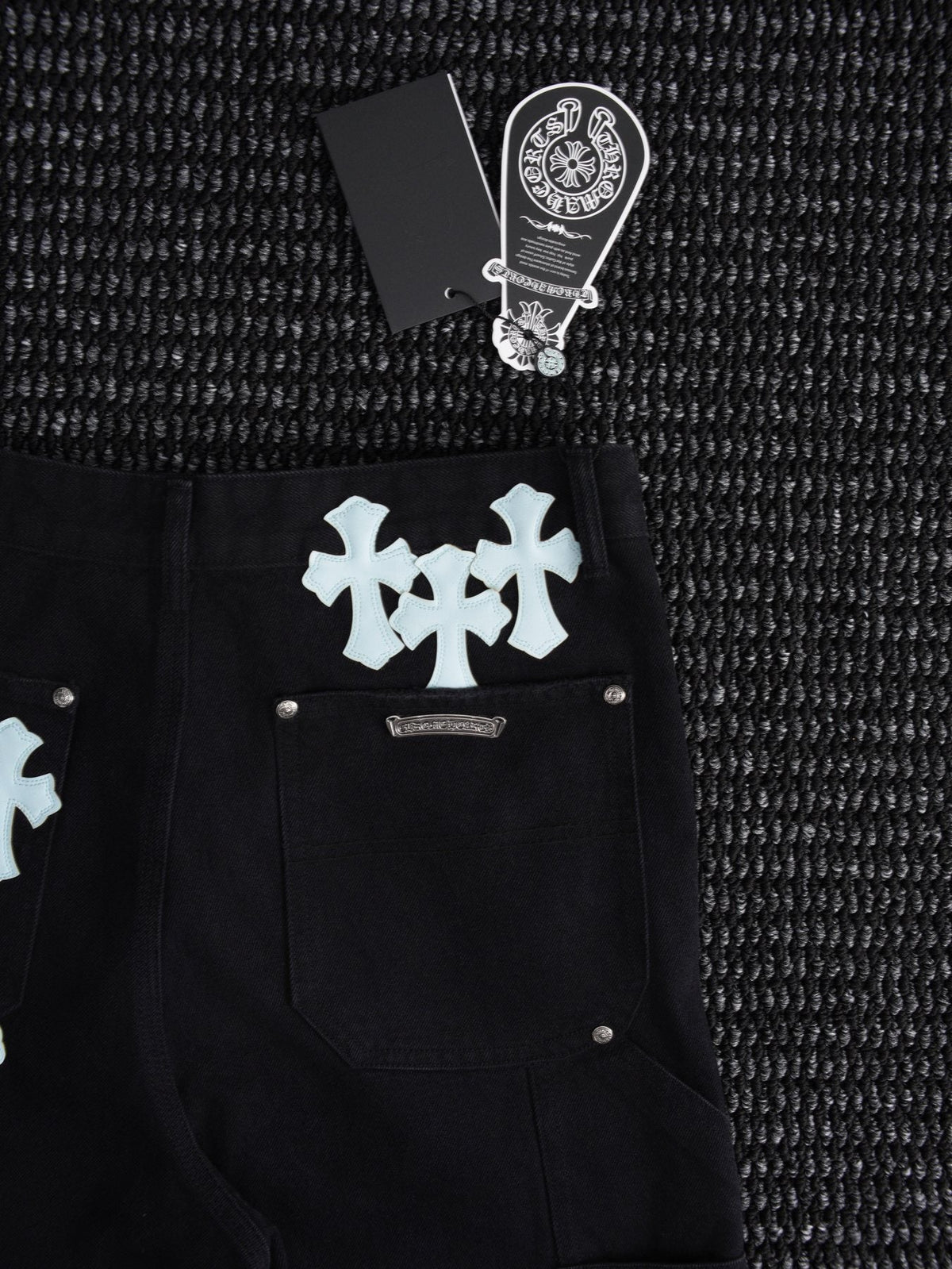 Chrome Hearts Cross Graphic Black Shorts