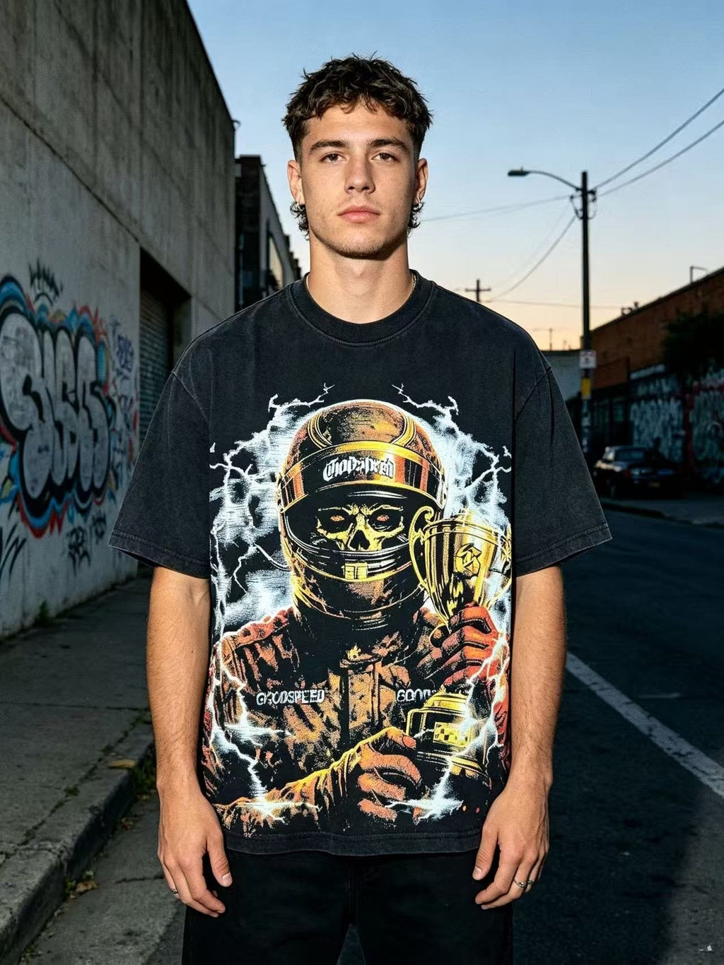 Godspeed Racing Skull Trophy Graphic T-Shirt