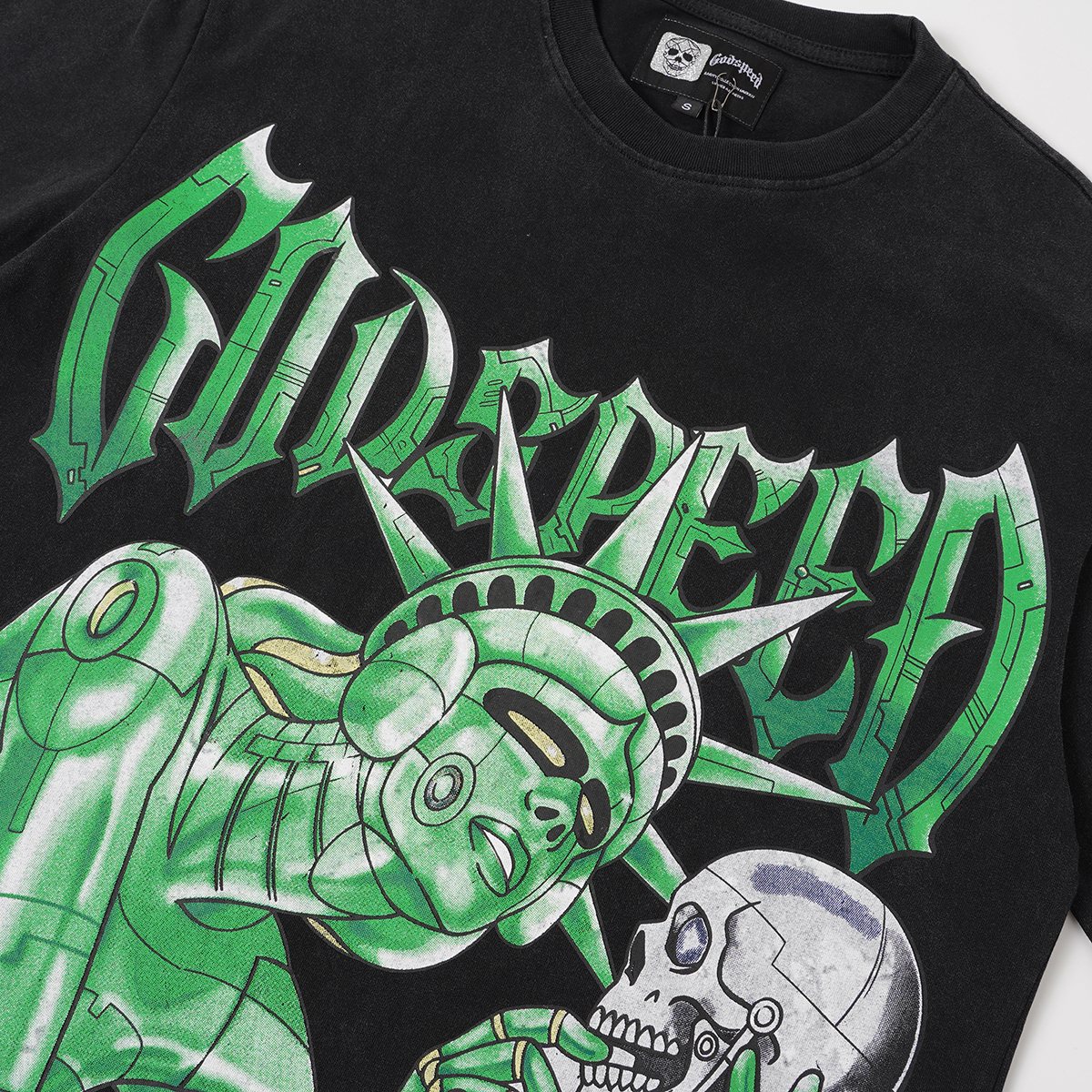 Godspeed Robot Skull Graphic T-Shirt