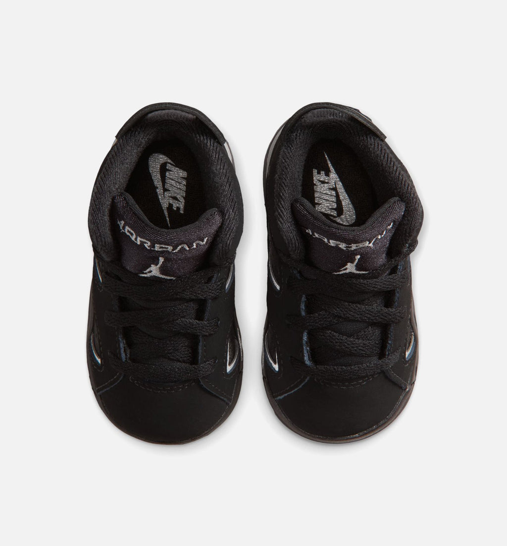Air Jordan 6 Cap & Gown Baby & Toddler Sneakers - Black / Reflective Silver