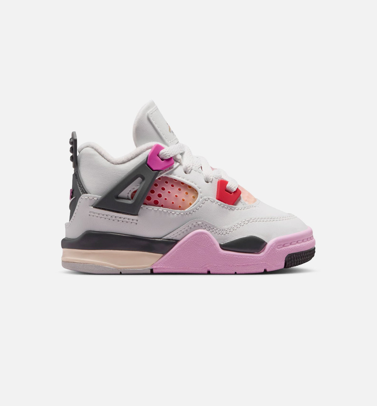 Air Jordan 4 Retro Comic | Infant/Toddler Lifestyle Shoe | Sail/Fierce Pink/Smoke Grey
